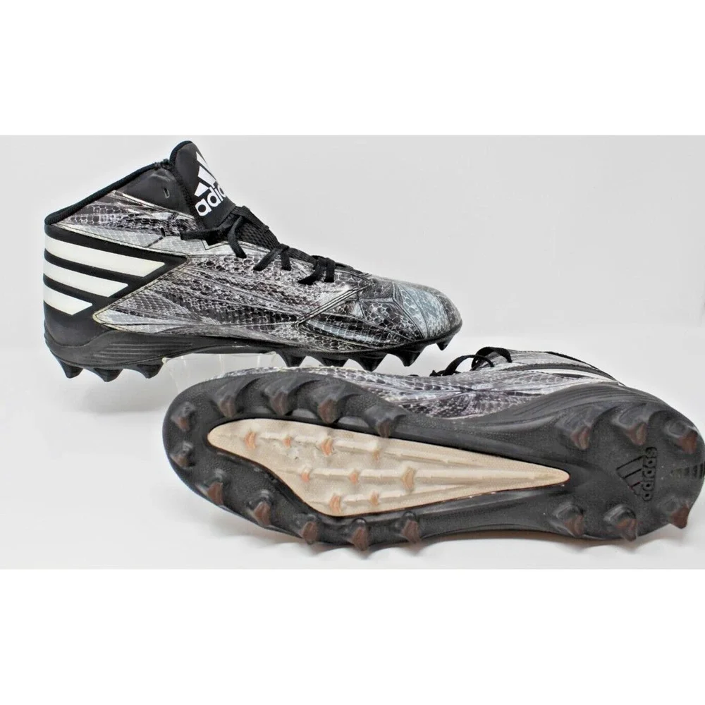 Adidas‎ Mens Freak MD B49385  Snakeskin Print Football Cleats Black Gray Size 13